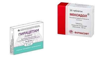 Mexidol and Piracetam are medications designed to improve the function of the gray matter of the brain